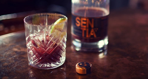 Non Alcoholic drink of Sentia Gaba Red in a glass