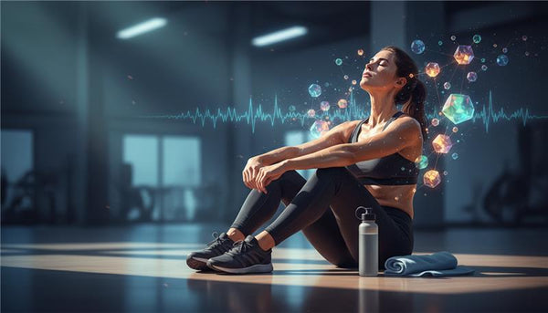 A person sitting in a gym