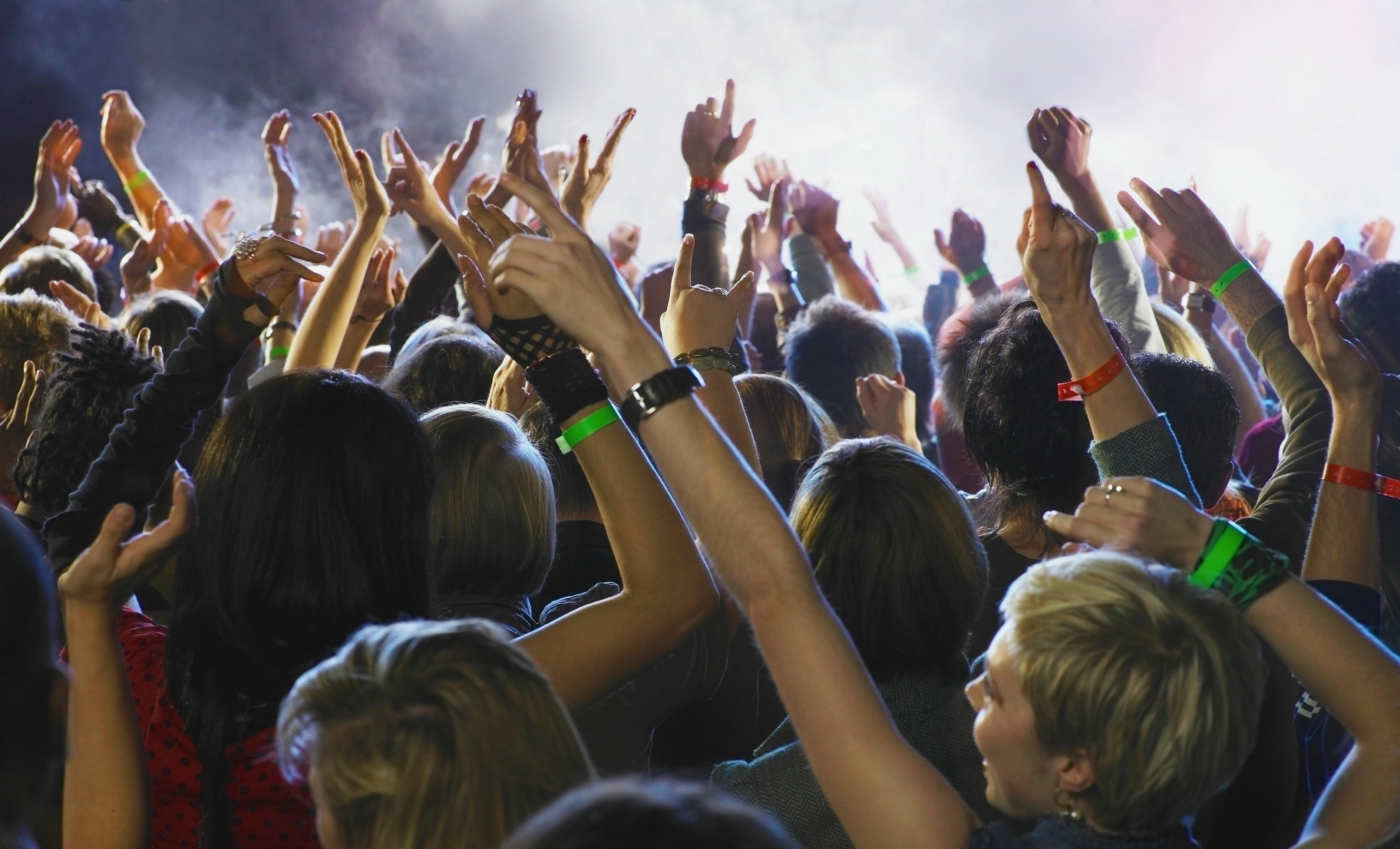 Festival audience - put your arms in the air!