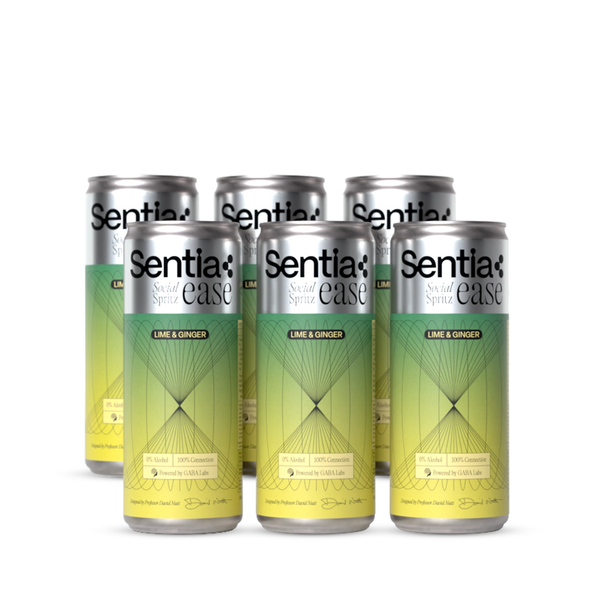 Sentia Ease Social Spritz Lime & Ginger, 6X250ml Cans