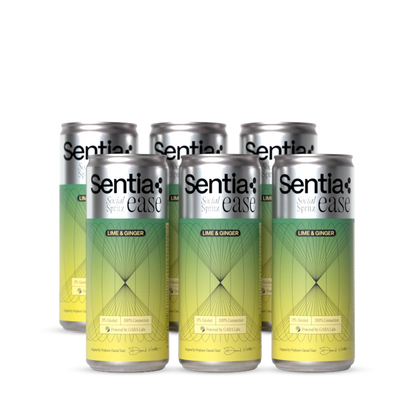 Sentia Ease Social Spritz Lime & Ginger, 6X250ml Cans