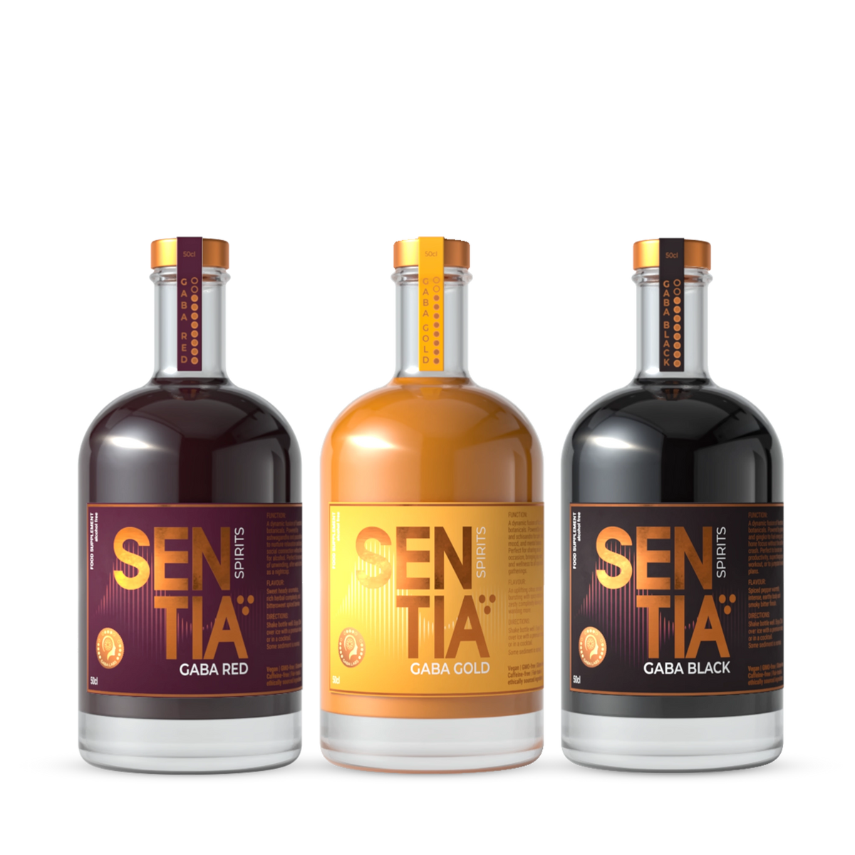 GABA Red, Gold & Black 3x 50cl (500ml) Collection