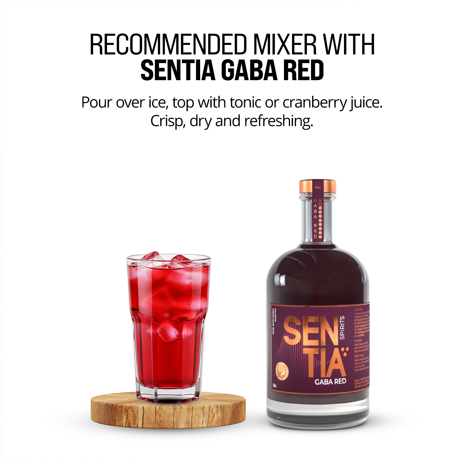 Enjoy over ice with tonic as a sophisticated alcohol-free alternative for winding down and easy social moments.