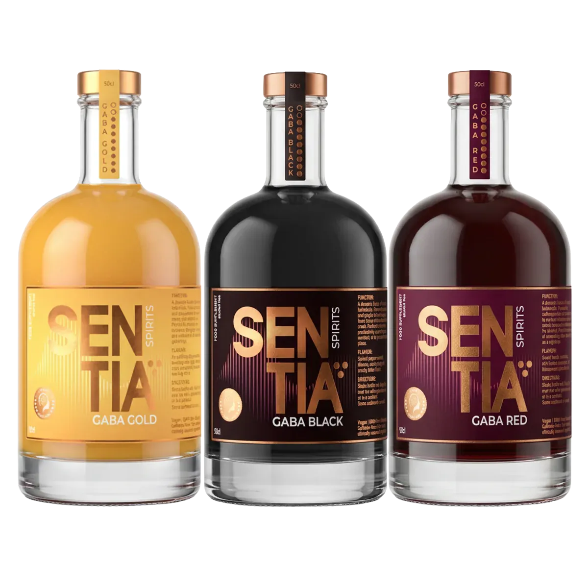 GABA Gold, Black & Red 3x 50cl (500ml) Collection
